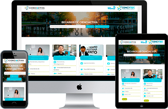 desarrollo web ciencia activa becarios