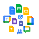 Médicos, Hojas, Diapositivas, Google Chat, Formularios, Advantage, Tareas, Sitios Web de Google, Grupos, Calendario