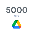 Almacenamiento Compartido 5000 GB Google Drive